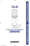 Samson CL8 Microphone User Manual