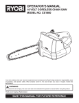 Ryobi Outdoor CS1800 Chainsaw User Manual