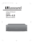 Russound DPA-4.8 Stereo Amplifier User Manual