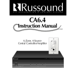 Russound CA6.4 Stereo Amplifier User Manual