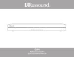 Russound CA4 Stereo Receiver User Manual