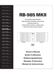 Rotel RB-985 MKII Stereo Amplifier User Manual