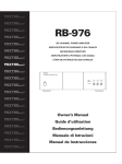 Rotel RB951 Stereo Amplifier User Manual