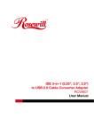 Rosewill IDE 3-in-1 Network Card User Manual