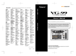 Roland VG-99 Music Pedal User Manual