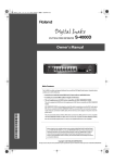 Roland S-4000D Log Splitter User Manual