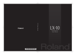 Roland LX-10 Electronic Keyboard User Manual
