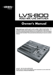 Roland LVS-800 Music Mixer User Manual