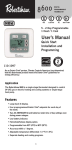 Robertshaw 8600 Thermostat User Manual