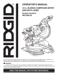 RIDGID MS1290LZA Saw User Manual