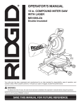 RIDGID MS1065LZA Saw User Manual