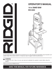 RIDGID BS14002 Saw User Manual