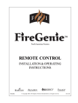 Regency FireGenie Universal Remote User Manual