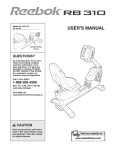Reebok Fitness 30711.0 Home Gym User Manual