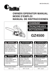 RedMax GZ4500 Chainsaw User Manual