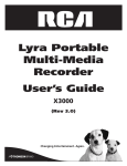 RCA X3000 DVD Recorder User Manual