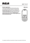 RCA VR5235 Microcassette Recorder User Manual