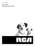 RCA STA-3850 Stereo Receiver User Manual