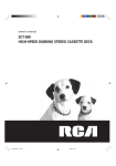RCA SCT-560 Cassette Player User Manual