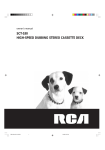 RCA SCT-530 Cassette Player User Manual