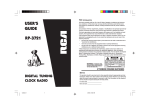RCA RP-3721 Clock Radio User Manual