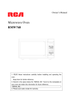 RCA RMW768 Microwave Oven User Manual