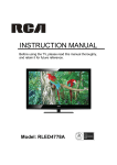 RCA RLED4778A Flat Panel Television User Manual
