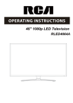 RCA RLED4664A Flat Panel Television User Manual