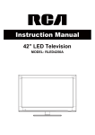 RCA RLED4250A Flat Panel Television User Manual