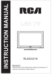 RCA RLED3218 Flat Panel Television User Manual