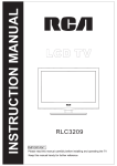 RCA RLC3209 Flat Panel Television User Manual