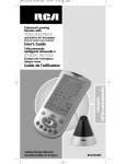 RCA RCU1010RF Universal Remote User Manual