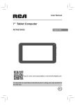 RCA RCT6272W23 Tablet User Manual