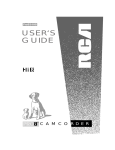RCA Pro884HB Camcorder User Manual