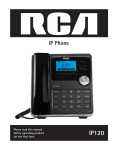 RCA IP120 IP Phone User Manual