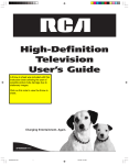 RCA HD52W56 Projection Television User Manual