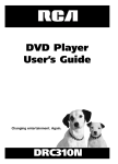 RCA DRC310N DVD Player User Manual