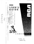 RCA CC543 Camcorder User Manual