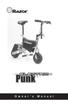 Razor Electric Punk Motor Scooter User Manual