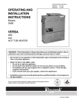 Raypak 055B Electric Heater User Manual