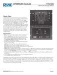 Rane TTM 56S DJ Equipment User Manual