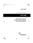 Radio Shack ET-1105 Cordless Telephone User Manual