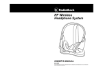 Radio Shack 33-1219 Headphones User Manual