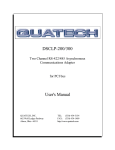 Quatech RS-422 Computer Monitor User Manual