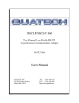 Quatech DSCLP-100 Network Card User Manual