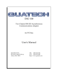 Quantum QTM300CA Network Card User Manual