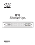 QSC Audio CX168 Stereo Amplifier User Manual