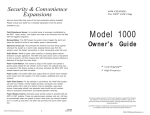 Python 1000 Automobile Alarm User Manual