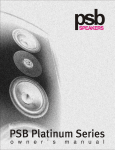 PSB Speakers Platinum Series Speaker User Manual