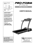 ProForm PFTL69501 Treadmill User Manual